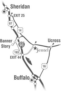 Jentel Map